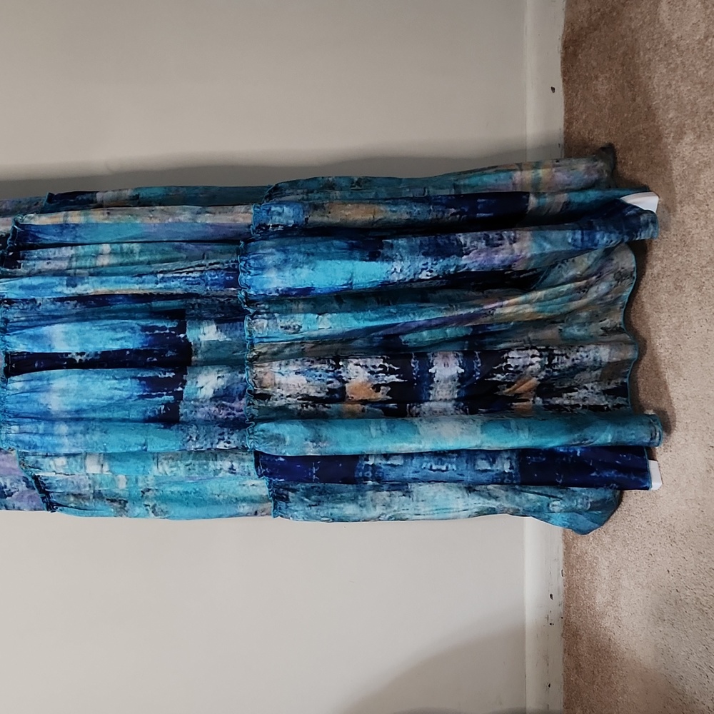 Nwt Johnny Was Mint Tiered Silk Maxi Dress - Picture 4 of 15